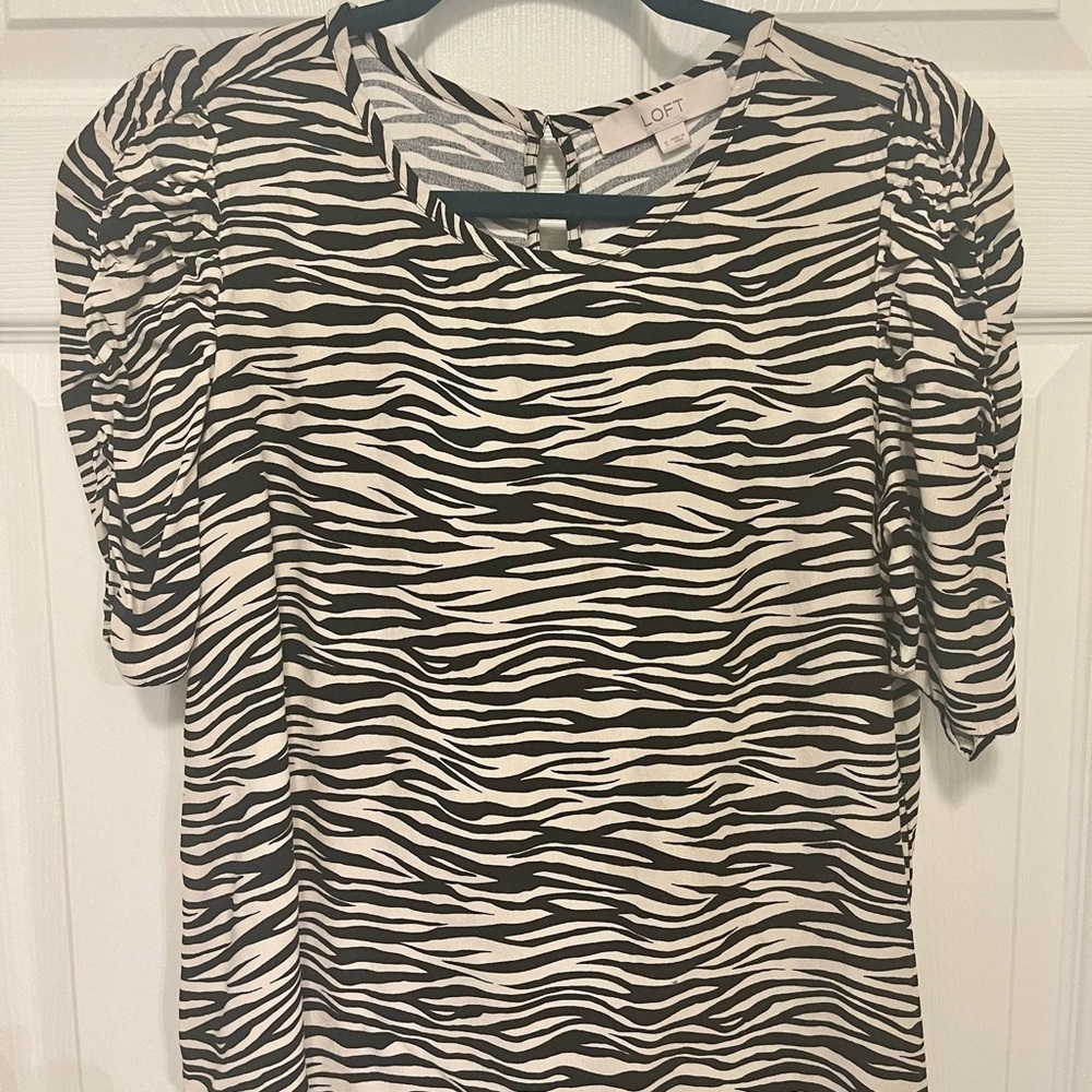 Zebra Print Loft Blouse